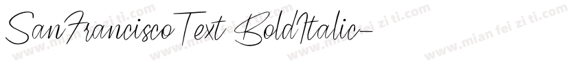 SanFranciscoText BoldItalic字体转换